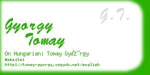 gyorgy tomay business card